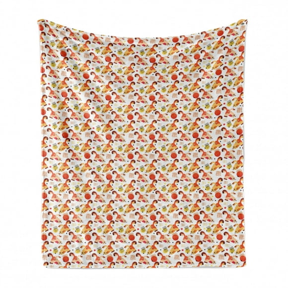 Ambesonne Dog Lover Soft Flannel Fleece Throw Blanket Multicolor 60 x 80 Cool Canine Elements Paw Marks and Bones Ornamental Abstract Composition Image Cozy Plush for Indoor and Outdoor Use Ambesonne Dog Lover Soft Flannel Fleece Throw Blanket Multicolor 60 x 80 Cool Canine Elements Paw Marks and Bones Ornamental Abstract Composition Image Cozy Plush for Indoor and Outdoor Use